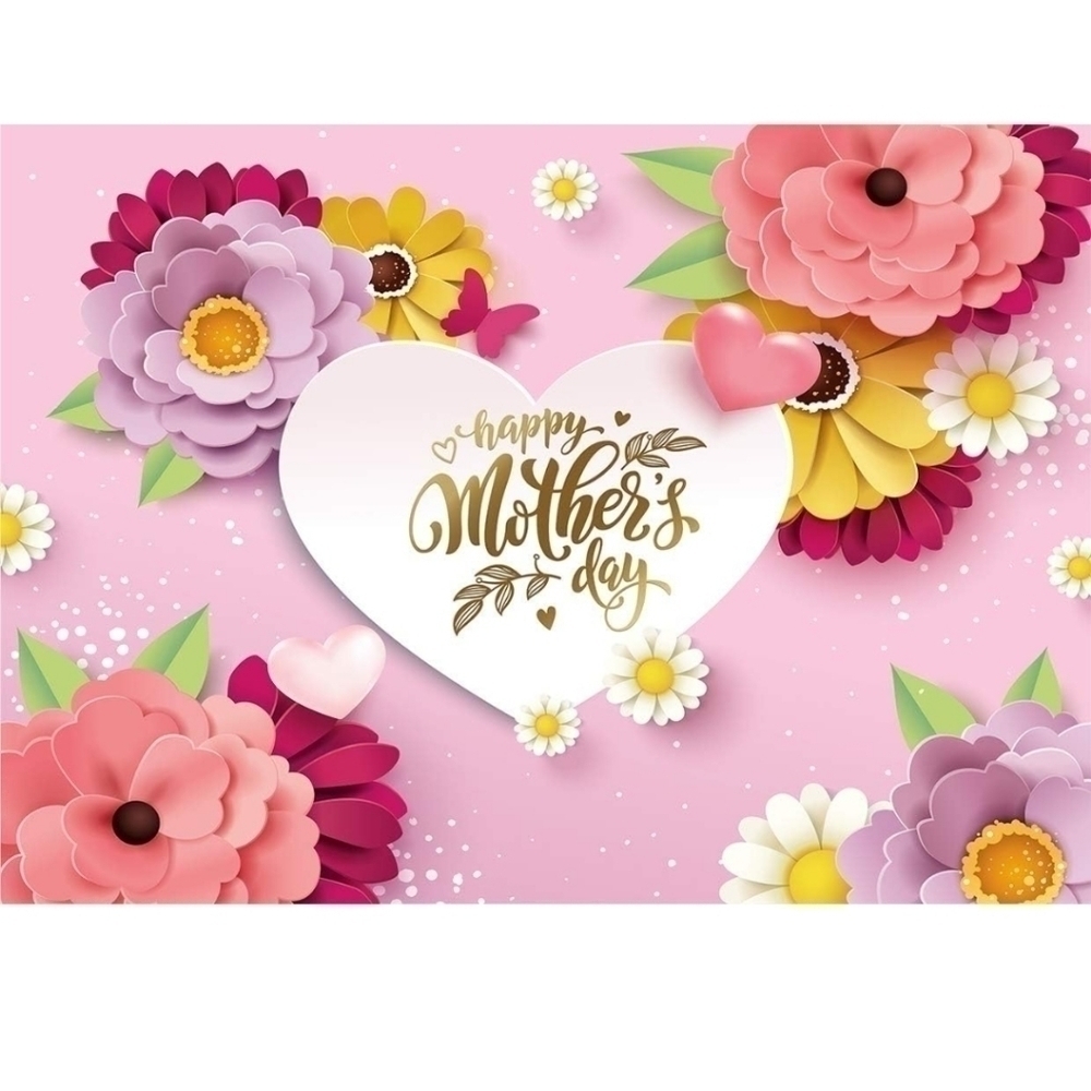 Sjoloon Photo Backdrop Mothers Day Party Decorate Floral 7x5